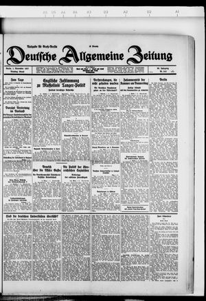 Deutsche allgemeine Zeitung vom 01.11.1927