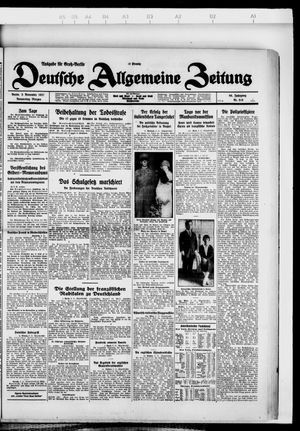 Deutsche allgemeine Zeitung on Nov 3, 1927