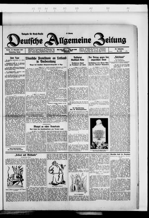 Deutsche allgemeine Zeitung vom 10.11.1927
