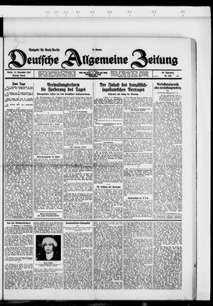 Deutsche allgemeine Zeitung vom 11.11.1927