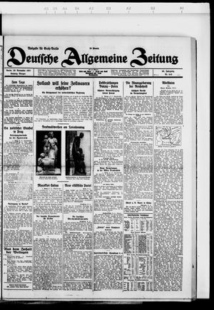 Deutsche allgemeine Zeitung vom 20.11.1927
