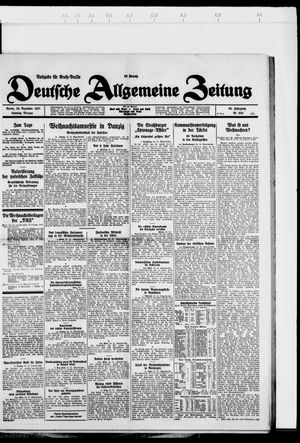 Deutsche allgemeine Zeitung vom 25.12.1927