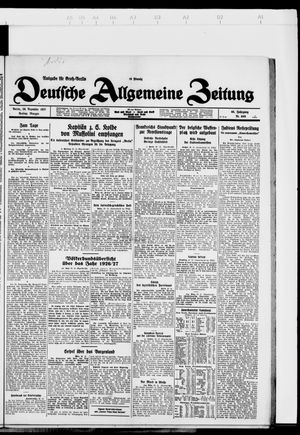 Deutsche allgemeine Zeitung vom 30.12.1927