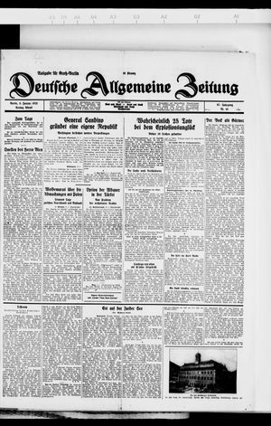 Deutsche allgemeine Zeitung vom 06.01.1928