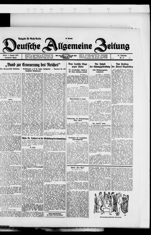 Deutsche allgemeine Zeitung vom 07.01.1928