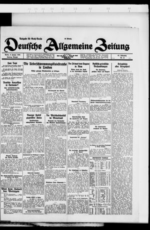Deutsche allgemeine Zeitung vom 08.01.1928