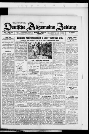 Deutsche allgemeine Zeitung vom 09.01.1928