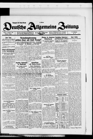 Deutsche allgemeine Zeitung on Jan 10, 1928