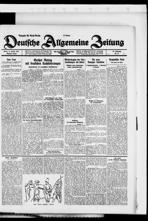 Deutsche allgemeine Zeitung on Jan 11, 1928