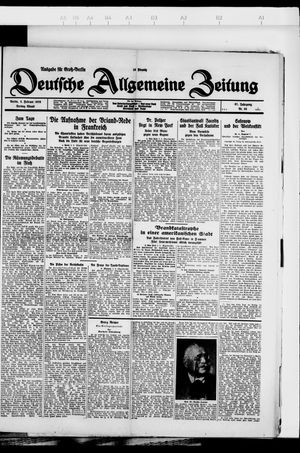 Deutsche allgemeine Zeitung on Feb 3, 1928