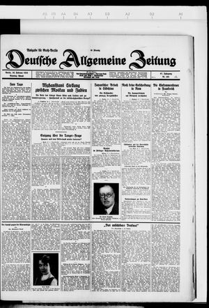 Deutsche allgemeine Zeitung on Feb 28, 1928