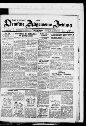 Deutsche allgemeine Zeitung on May 16, 1928