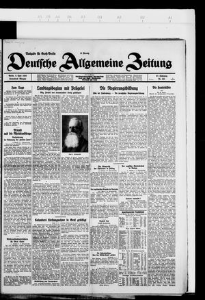 Deutsche allgemeine Zeitung vom 09.06.1928