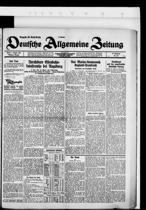 Deutsche allgemeine Zeitung vom 01.08.1928
