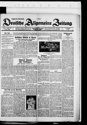 Deutsche allgemeine Zeitung on Aug 6, 1928