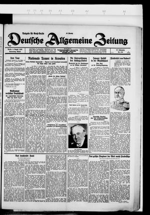 Deutsche allgemeine Zeitung vom 09.08.1928