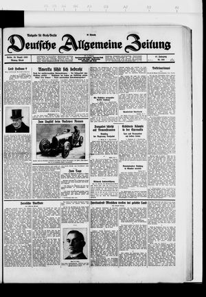 Deutsche allgemeine Zeitung vom 20.08.1928