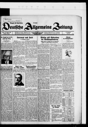 Deutsche allgemeine Zeitung vom 26.08.1928