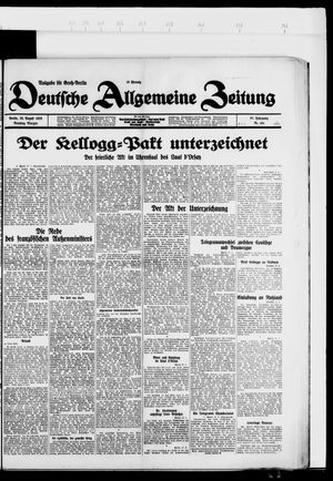 Deutsche allgemeine Zeitung vom 28.08.1928