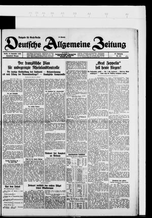 Deutsche allgemeine Zeitung vom 15.09.1928