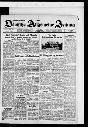 Deutsche allgemeine Zeitung vom 11.10.1928