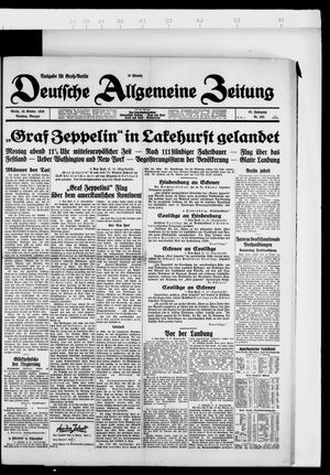 Deutsche allgemeine Zeitung on Oct 16, 1928