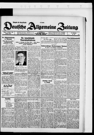 Deutsche allgemeine Zeitung on Oct 19, 1928