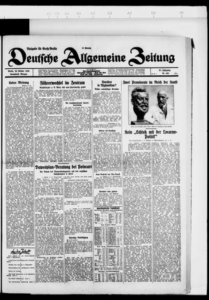 Deutsche allgemeine Zeitung vom 20.10.1928