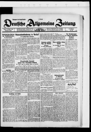 Deutsche allgemeine Zeitung vom 20.10.1928