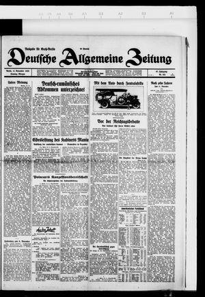 Deutsche allgemeine Zeitung vom 11.11.1928