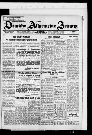 Deutsche allgemeine Zeitung on Nov 17, 1928