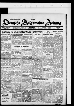 Deutsche allgemeine Zeitung on Nov 20, 1928