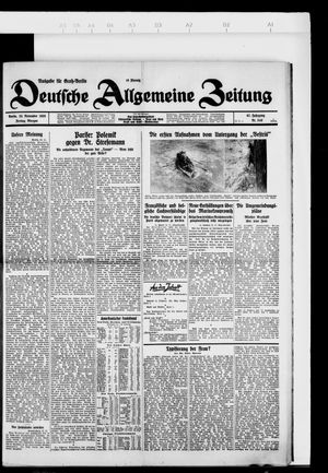 Deutsche allgemeine Zeitung on Nov 23, 1928