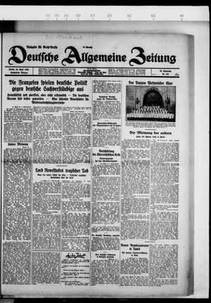 Deutsche allgemeine Zeitung vom 20.04.1929
