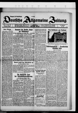 Deutsche allgemeine Zeitung vom 27.04.1929