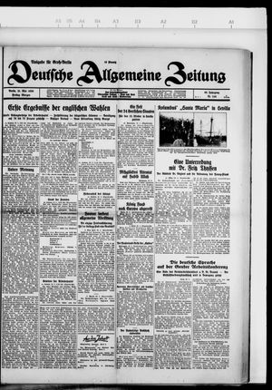 Deutsche allgemeine Zeitung vom 31.05.1929