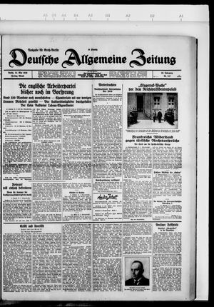 Deutsche allgemeine Zeitung vom 31.05.1929