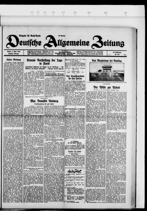 Deutsche allgemeine Zeitung on Jun 2, 1929