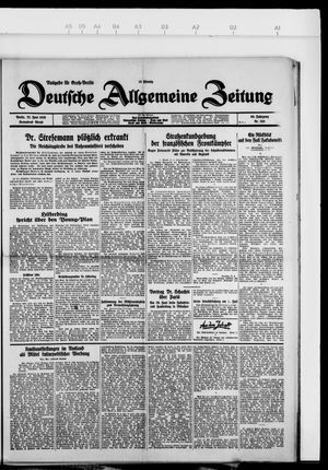 Deutsche allgemeine Zeitung vom 22.06.1929