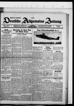 Deutsche allgemeine Zeitung on Jul 10, 1929