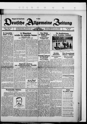 Deutsche allgemeine Zeitung on Jul 16, 1929