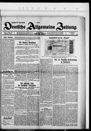 Deutsche allgemeine Zeitung on Aug 3, 1929