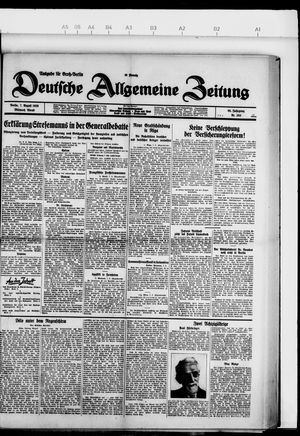 Deutsche allgemeine Zeitung vom 07.08.1929