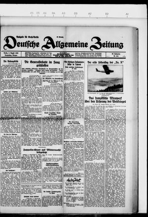 Deutsche allgemeine Zeitung on Aug 8, 1929