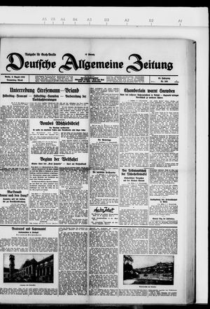 Deutsche allgemeine Zeitung vom 08.08.1929