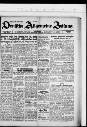 Deutsche allgemeine Zeitung on Aug 9, 1929