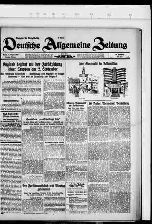 Deutsche allgemeine Zeitung on Aug 11, 1929