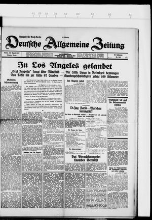 Deutsche allgemeine Zeitung vom 26.08.1929