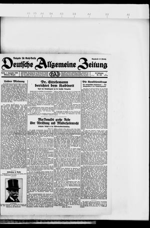 Deutsche allgemeine Zeitung vom 04.09.1929