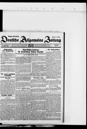 Deutsche allgemeine Zeitung vom 14.09.1929